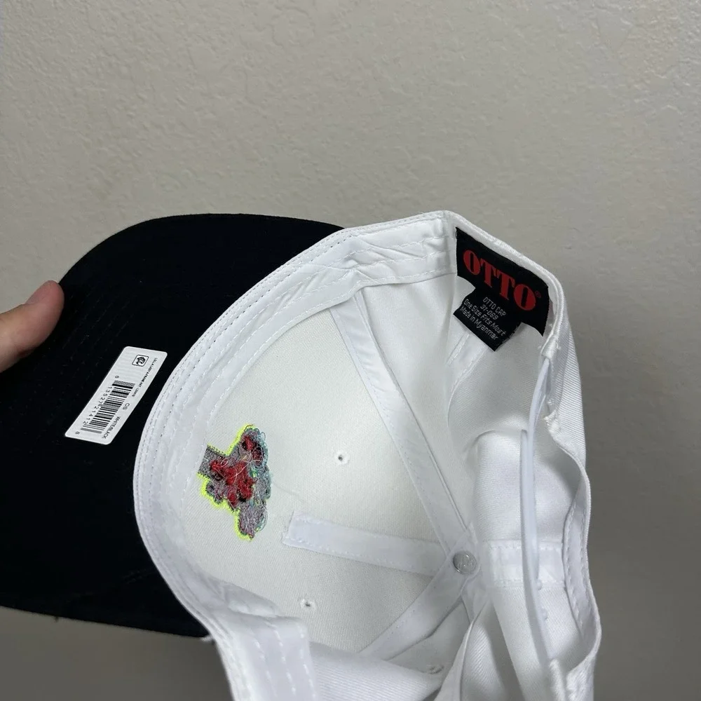 Vintage Lollapalooza Lolla Lady Snapback Hat White Embroidered Festival Cap Otto